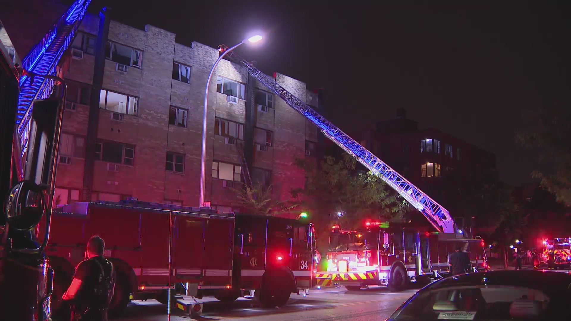 2 people rescued from 4th floor in South Shore apartment building fire ...