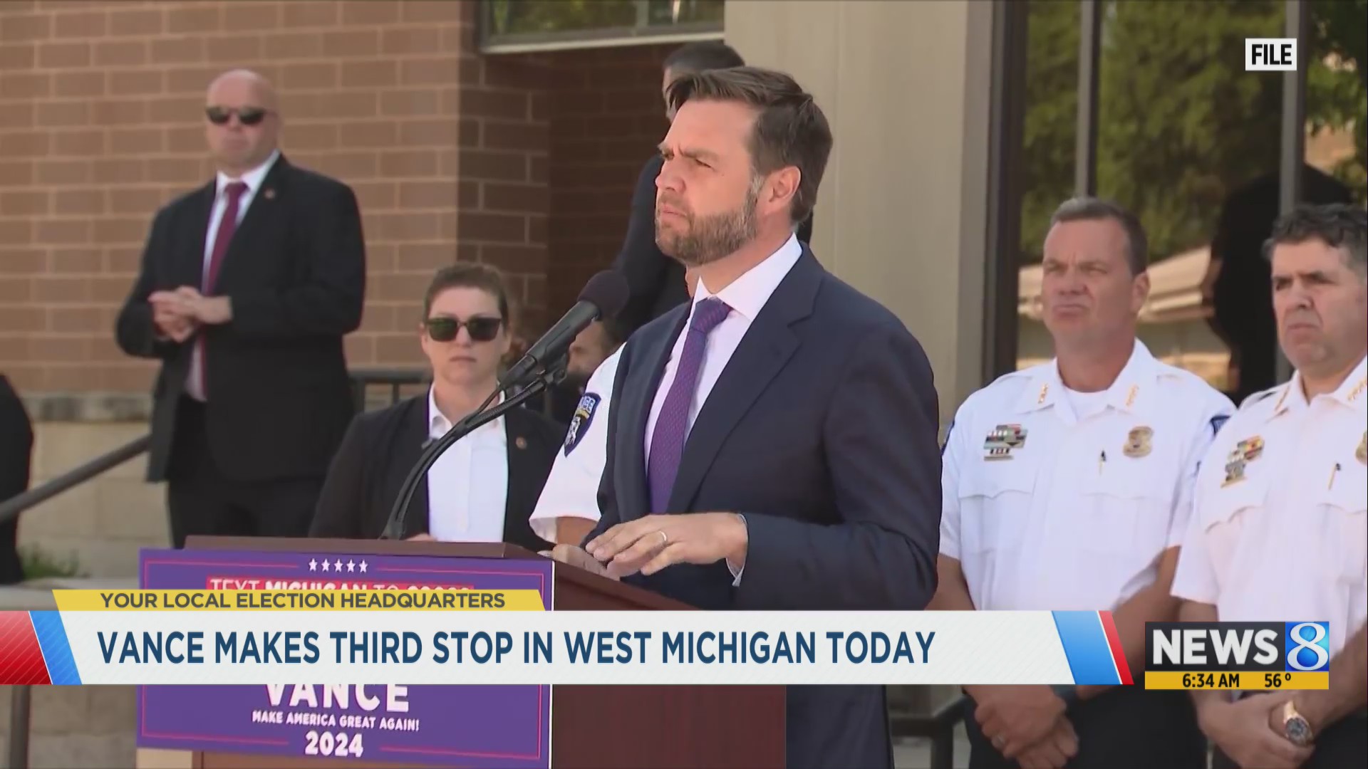 JD Vance to campaign near Sparta today