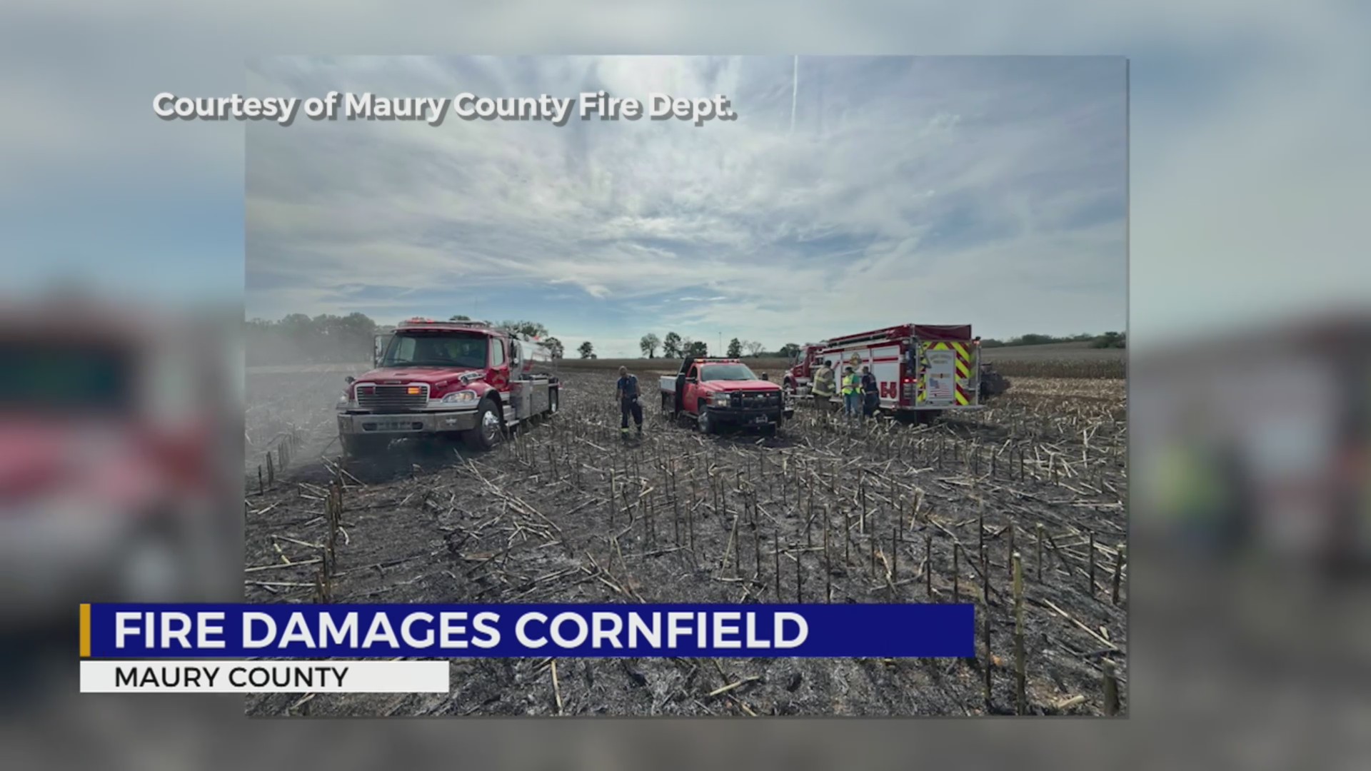 Fire damages Maury County cornfield – WKRN News 2