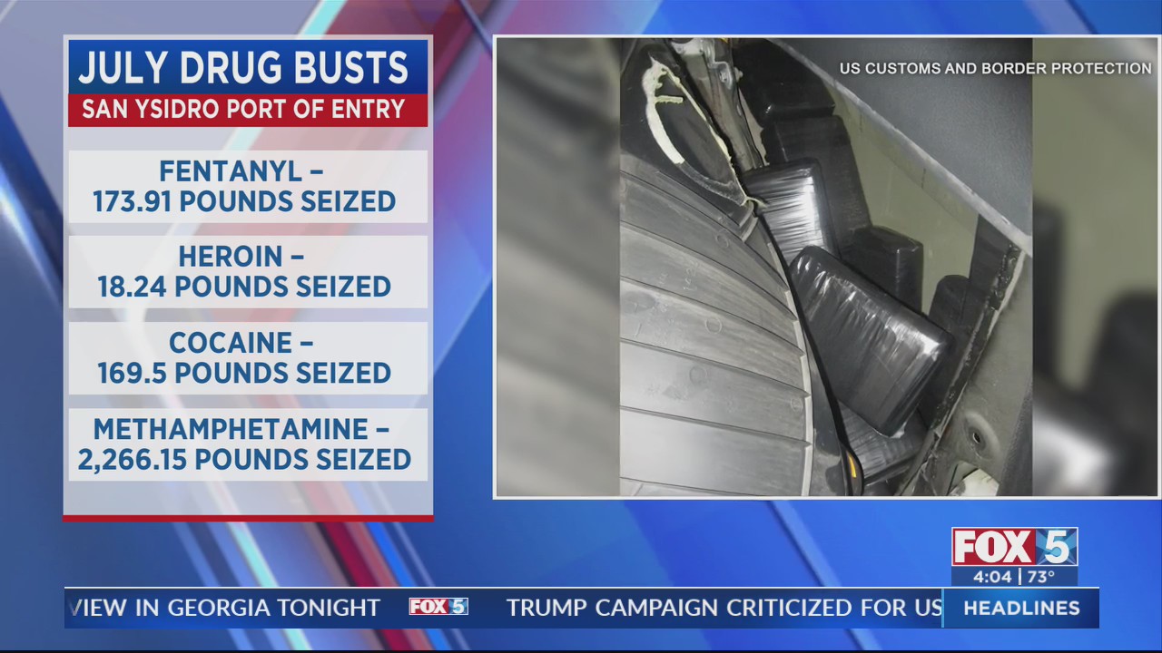 Over a ton of narcotics seized in month at San Ysidro Port of Entry ...