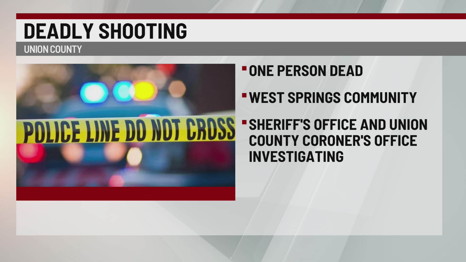 Man killed in Union Co. shooting, deputies say – WSPA 7NEWS