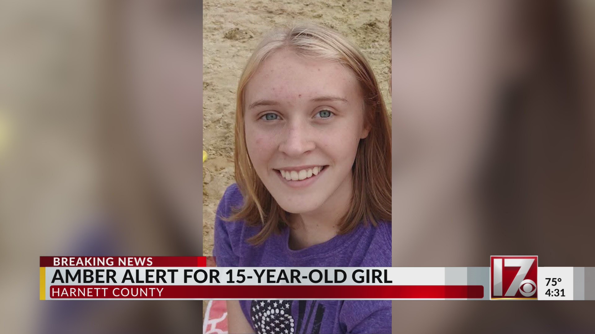 Amber Alert issued for missing and endangered 15 year old – CBS17.com