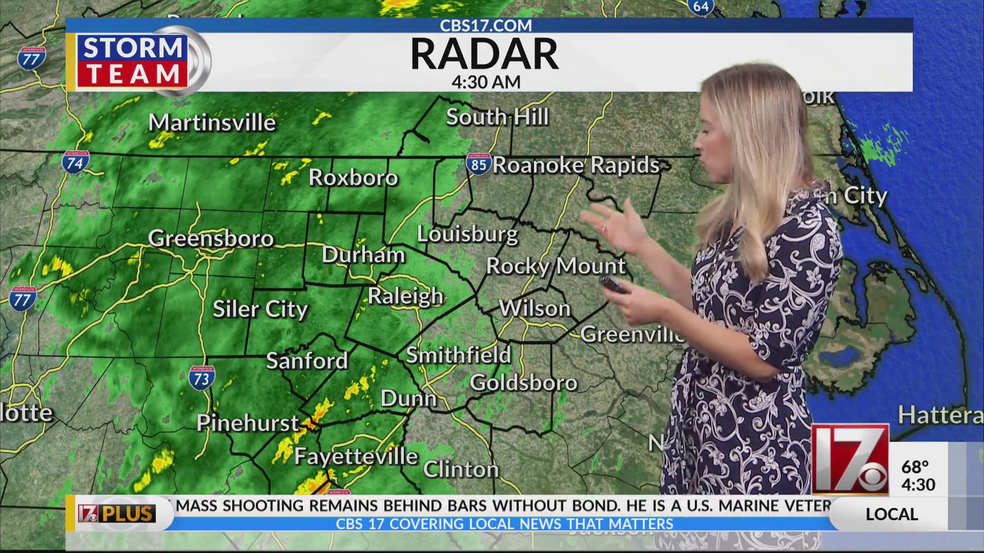 More rain and breezy Tuesday in NC – CBS17.com