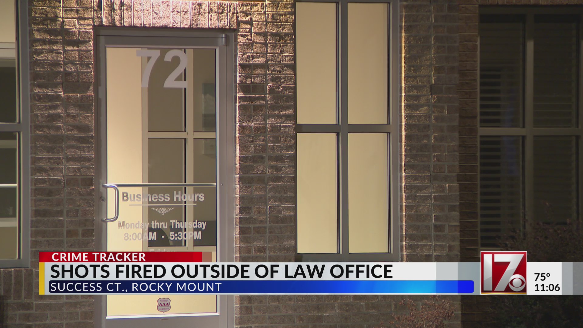 Shots fired outside Rocky Mount law office – CBS17.com