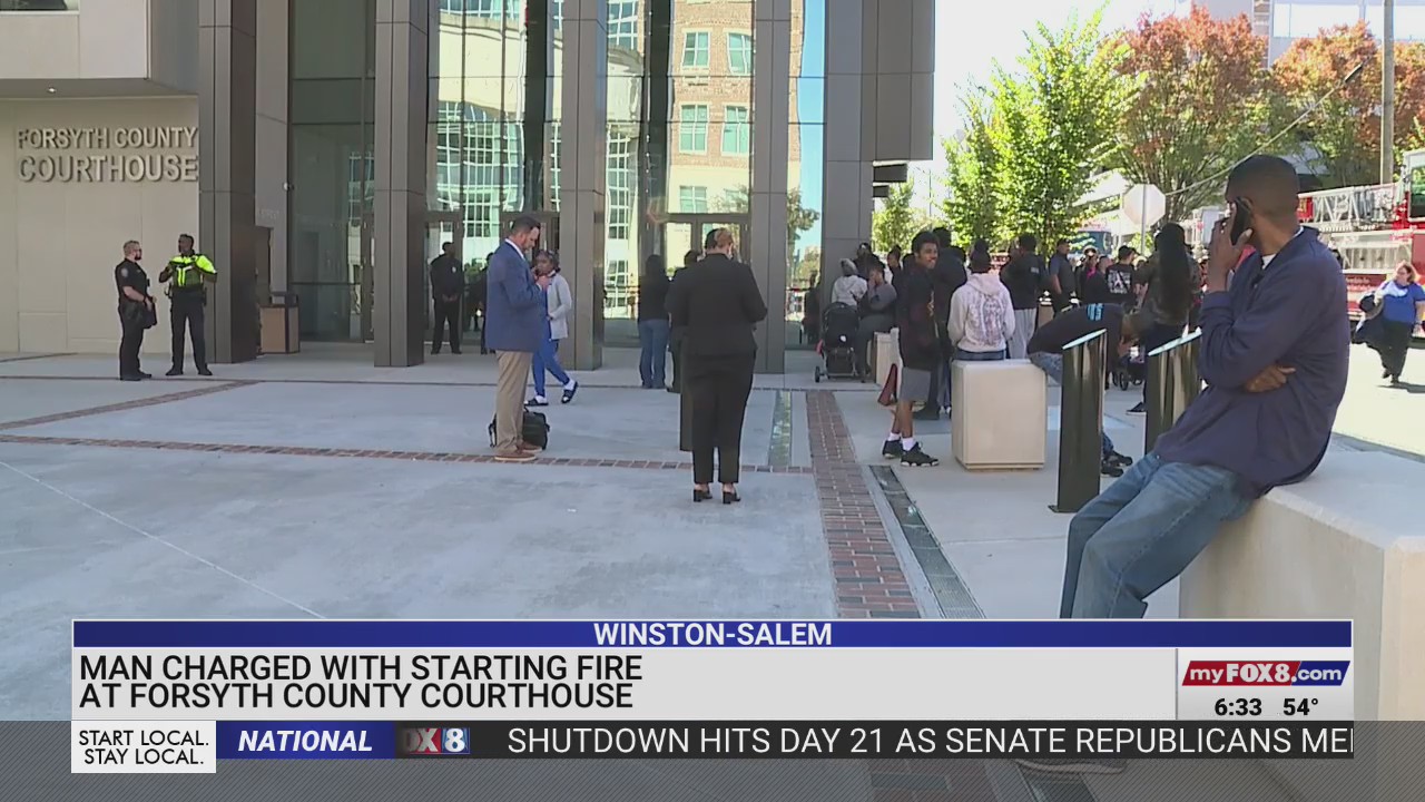Man accused of starting fire at Forsyth County Courthouse – FOX8 WGHP