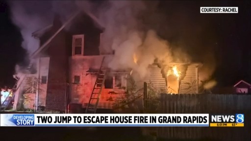 Video: 2 jump to escape house fire in Grand Rapids – WOODTV.com