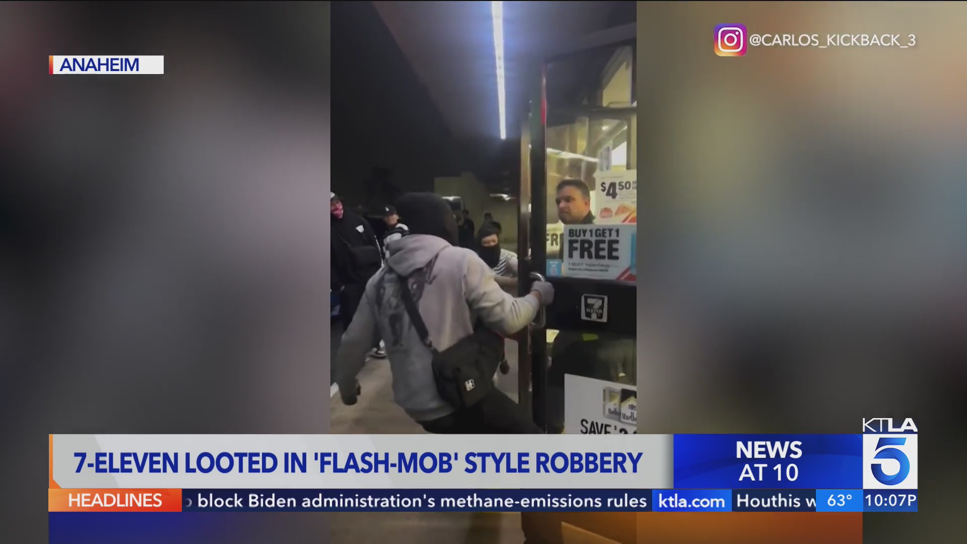 Flash Robbery 7-Eleven looked in ‘flash mob’ style robbery in Anaheim – KTLA
