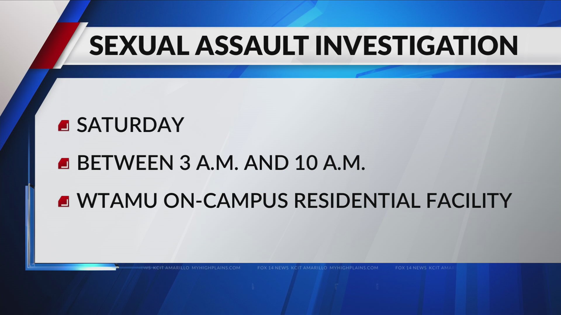 WT University Police investigating reported on-campus sexual assault ...