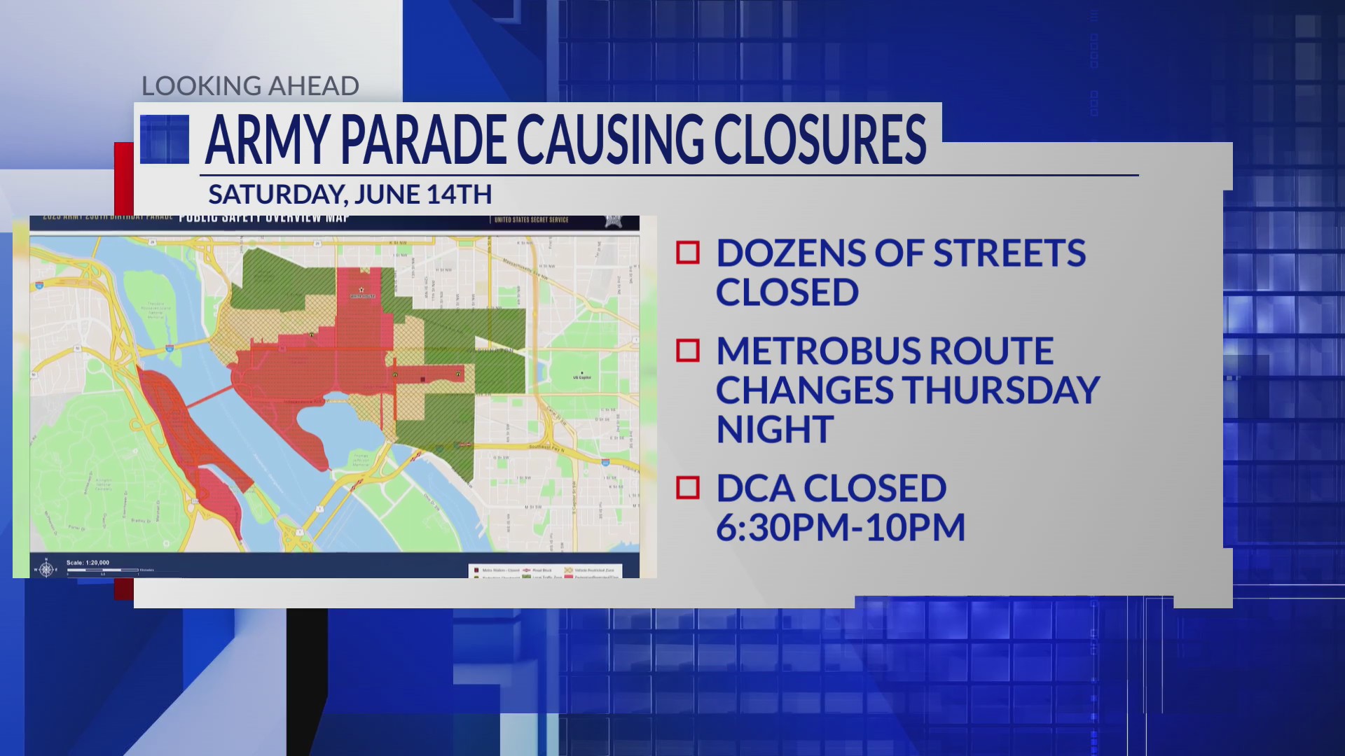 Which Dc Roads Will Be Closed For The Army Parade Dc News Now Dc
