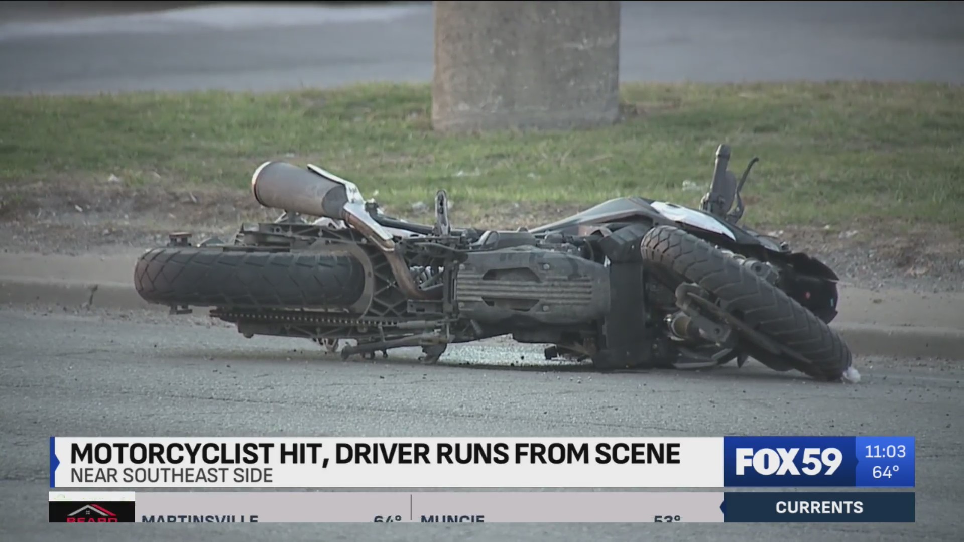 Motorcyclist struck on near southeast side – Fox 59