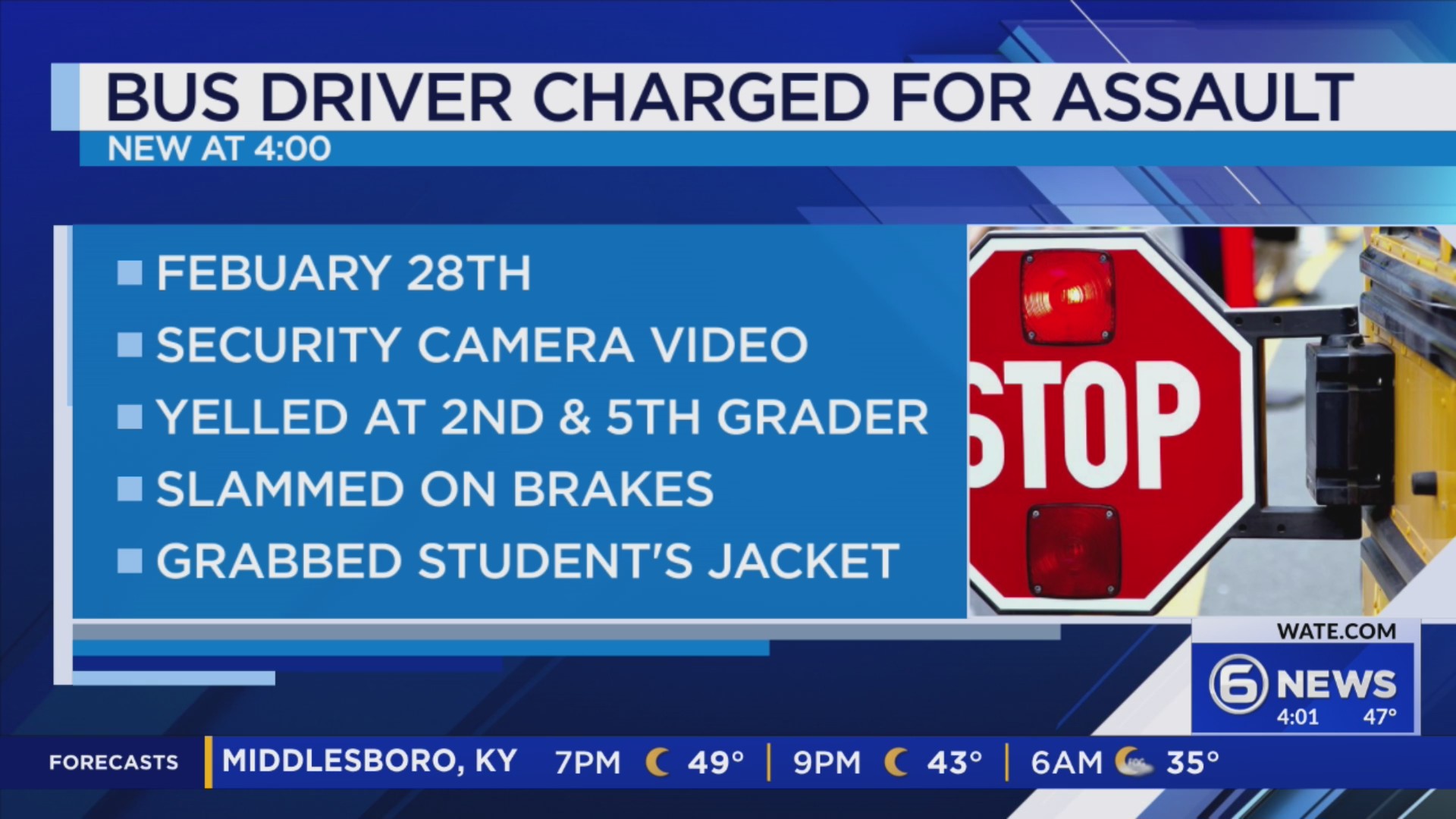 Sweetwater bus driver charged with assault – WATE 6 On Your Side
