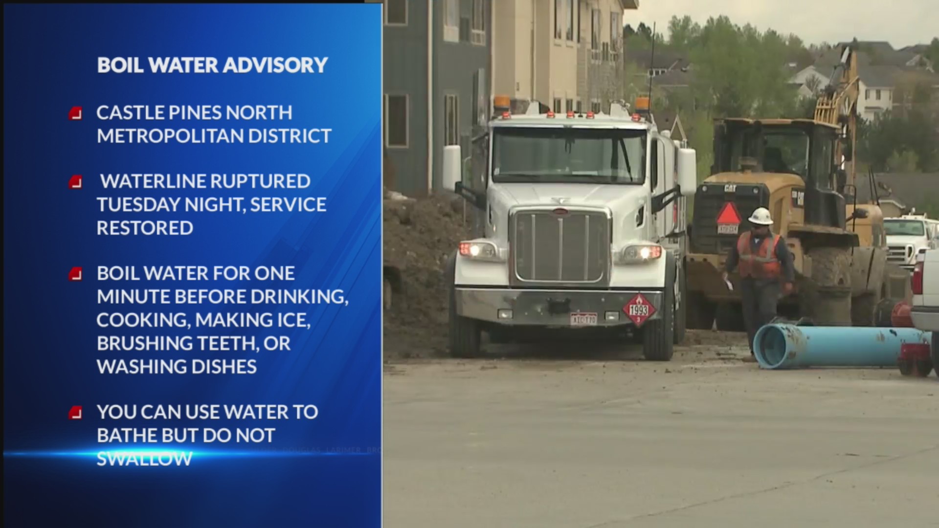 Water restored to Castle Pines after main break – FOX31 Denver