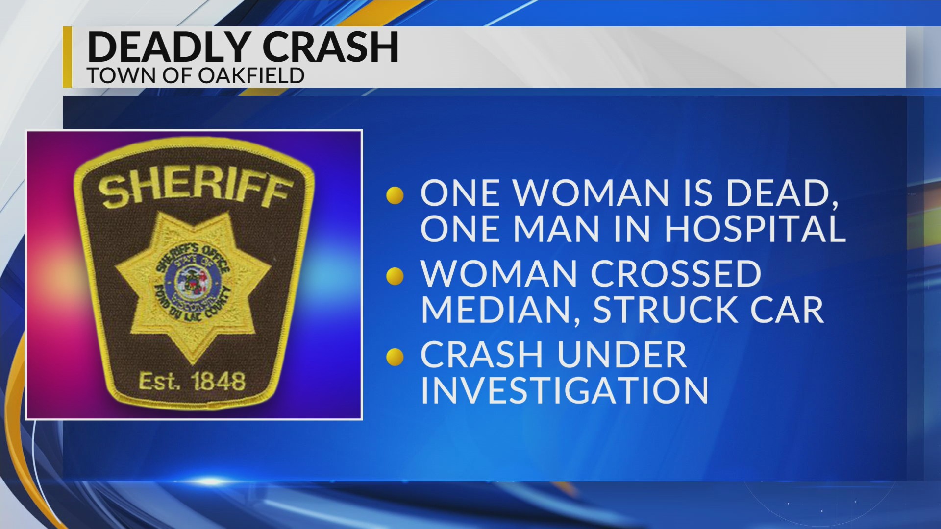 One killed in Fond du Lac County after head-on collision, another ...