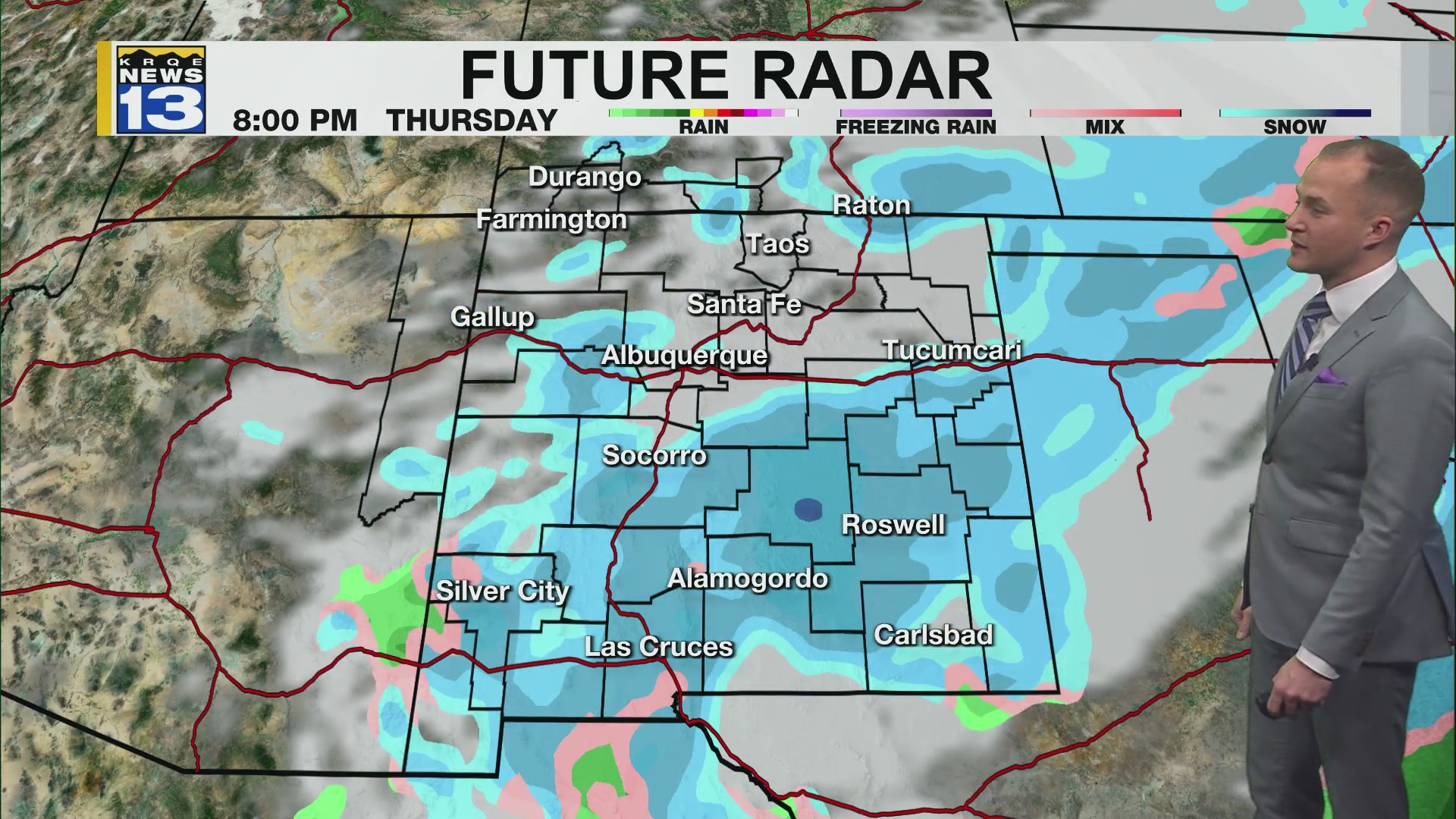 Snow continues to move into New Mexico through Thursday – KRQE NEWS 13 ...