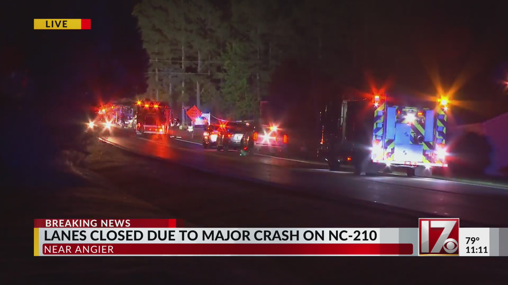 Crash in Harnett County closes road – CBS17.com