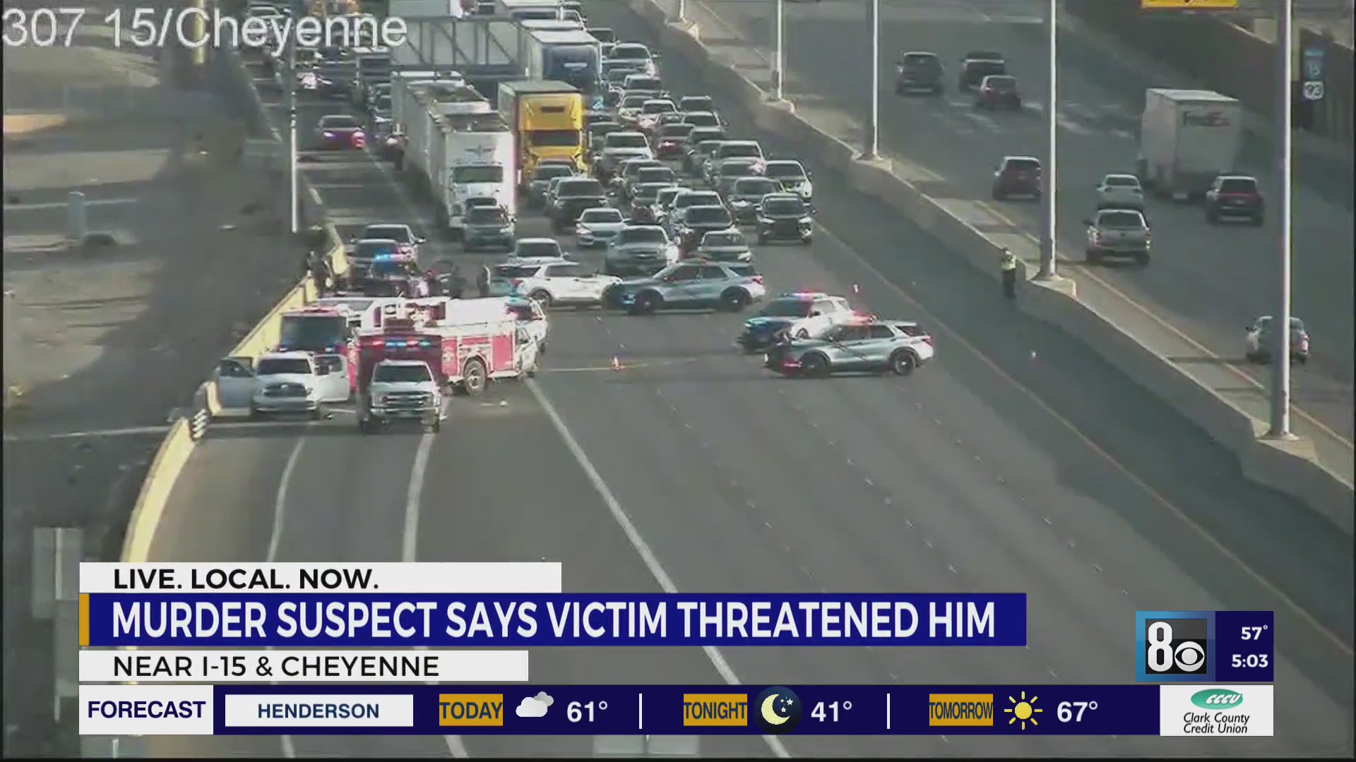 Man accused of killing man in truck on North Las Vegas freeway says ...
