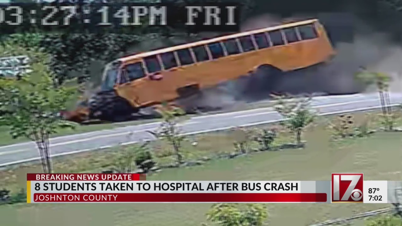 8 students injured in school bus crash in Johnston County, district ...