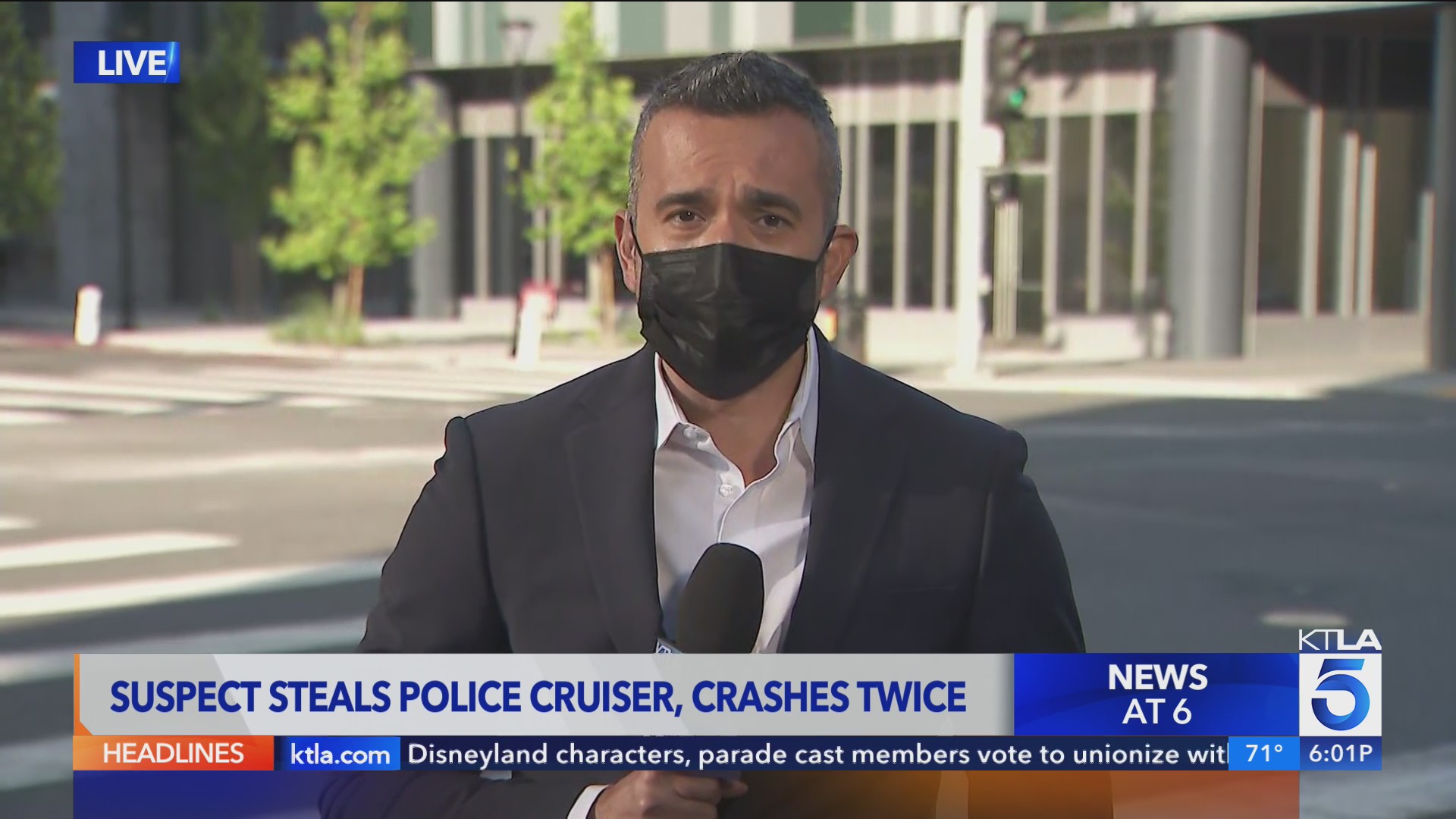 Man steals L.A. police vehicle with officer still inside, causing multi ...