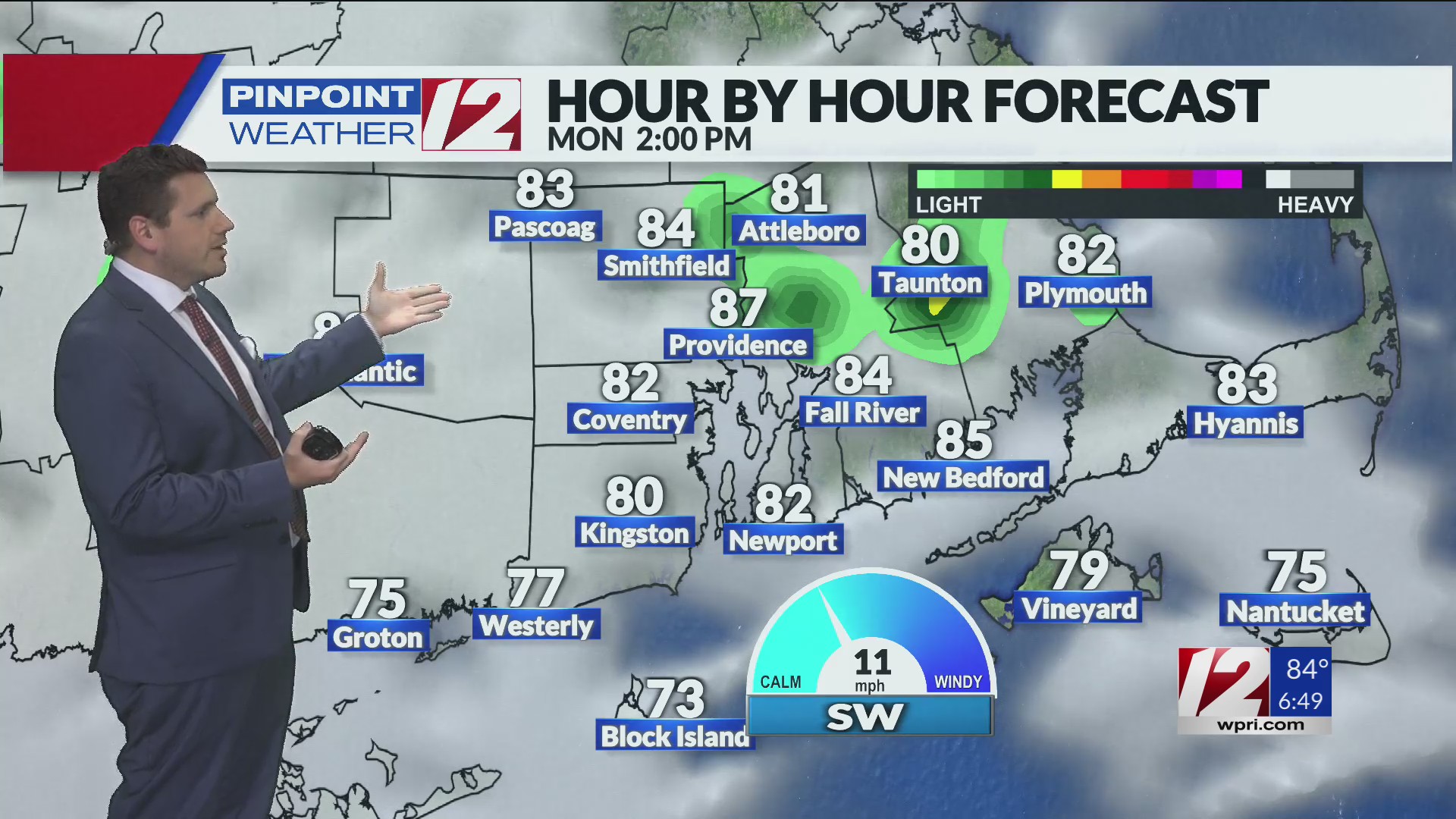 WPRI 12 Weather Forecast 7/21/24: Another Nice Day Monday; Showers for ...