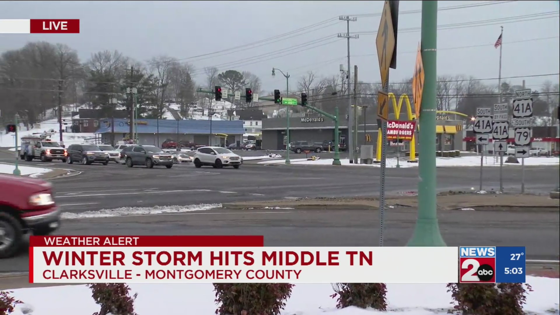 Winter storm hits Middle TN – WKRN News 2