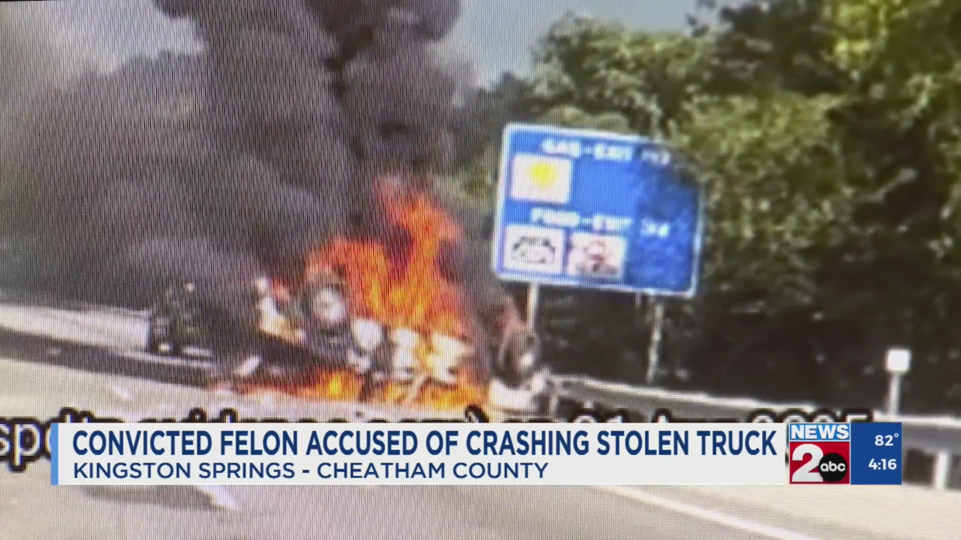 Convicted felon crashes stolen truck in Cheatham County – WKRN News 2