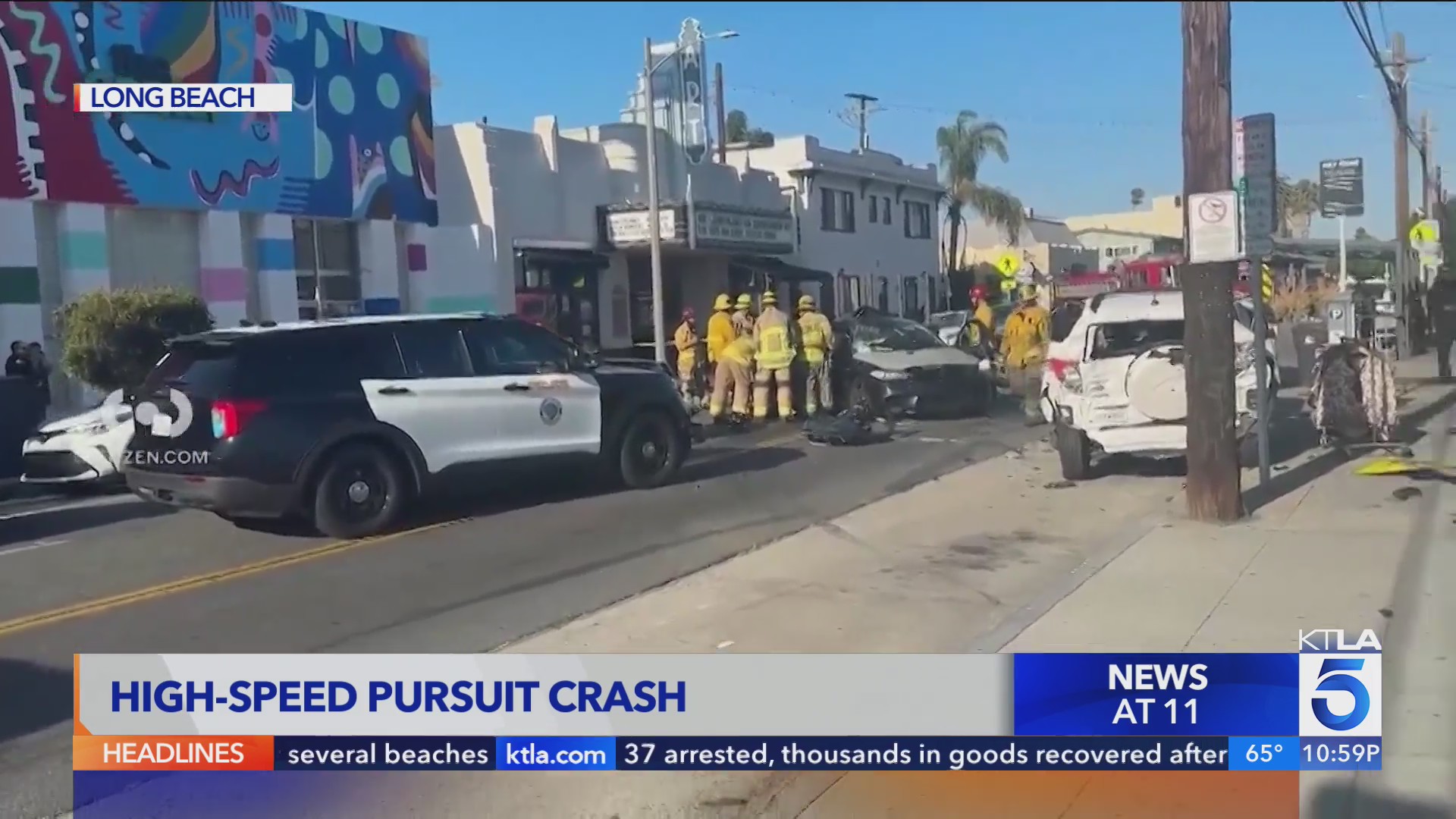 Long Beach police chase ends in violent crash – KTLA