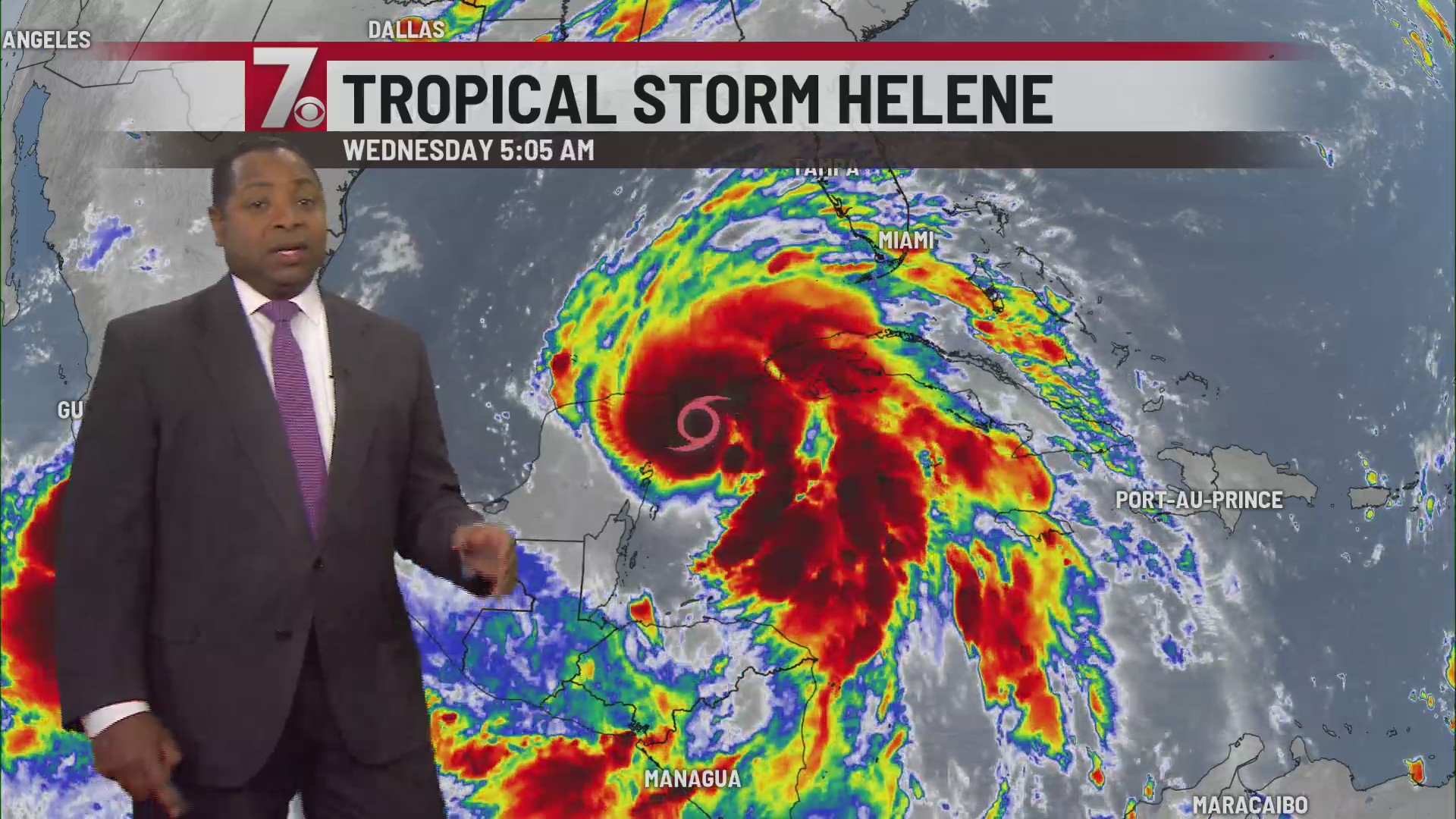Tropical Storm Helene Forecast Update 8 a.m. Wednesday WSPA 7NEWS