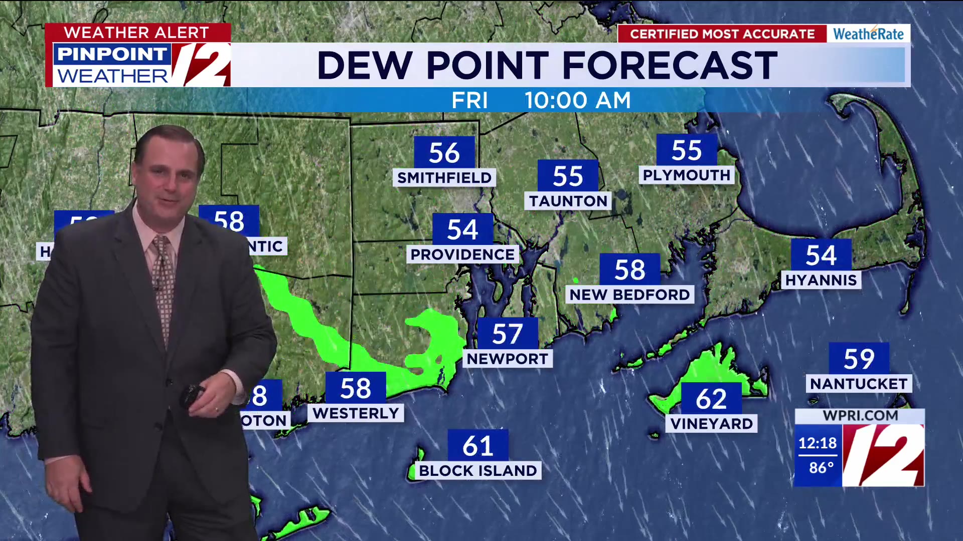 WPRI 12 Weather Forecast for 7/17/25: Very warm and very humid today ...