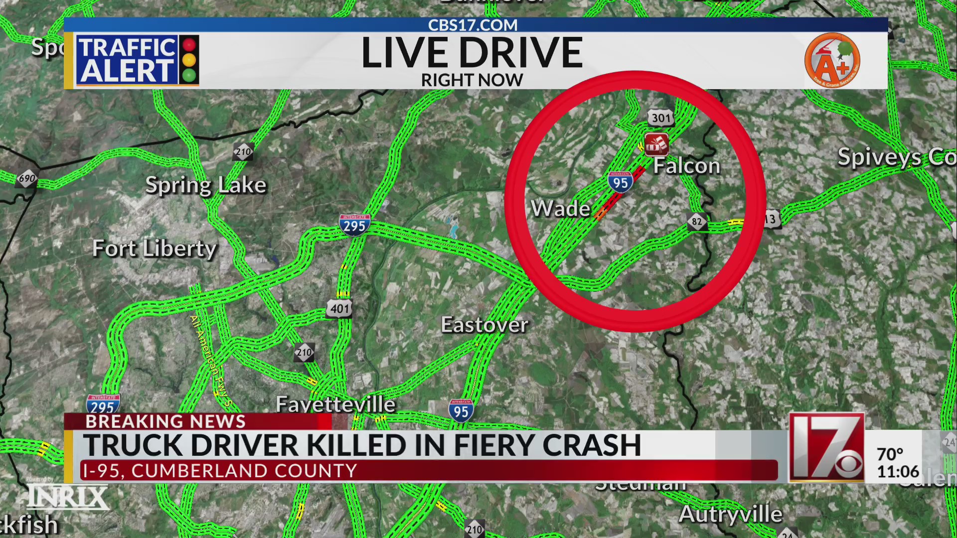Truck driver killed in fiery crash on I-95 north in Cumberland County ...