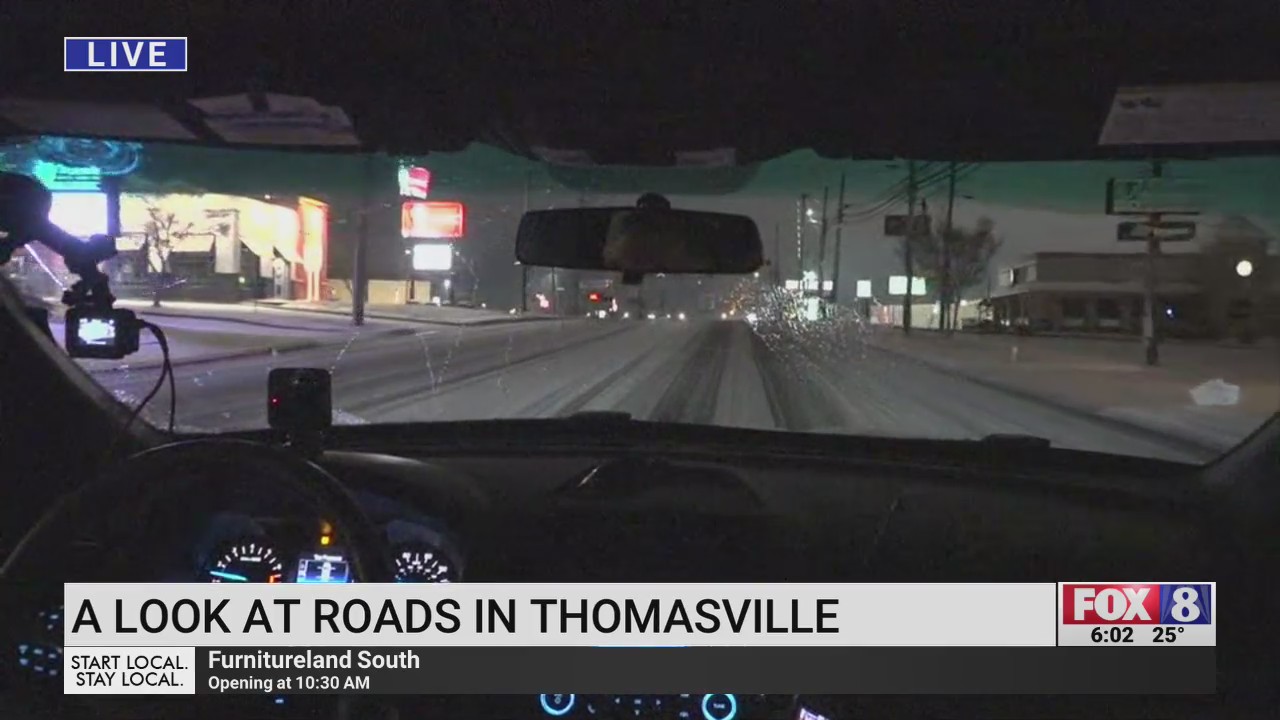 Slick roads in Thomasville after winter storm – FOX8 WGHP