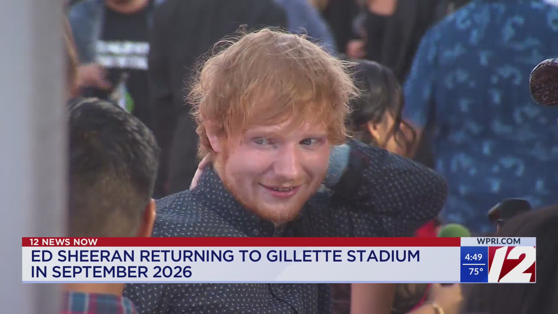 Ed Sheeran to return to Gillette Stadium – WPRI.com