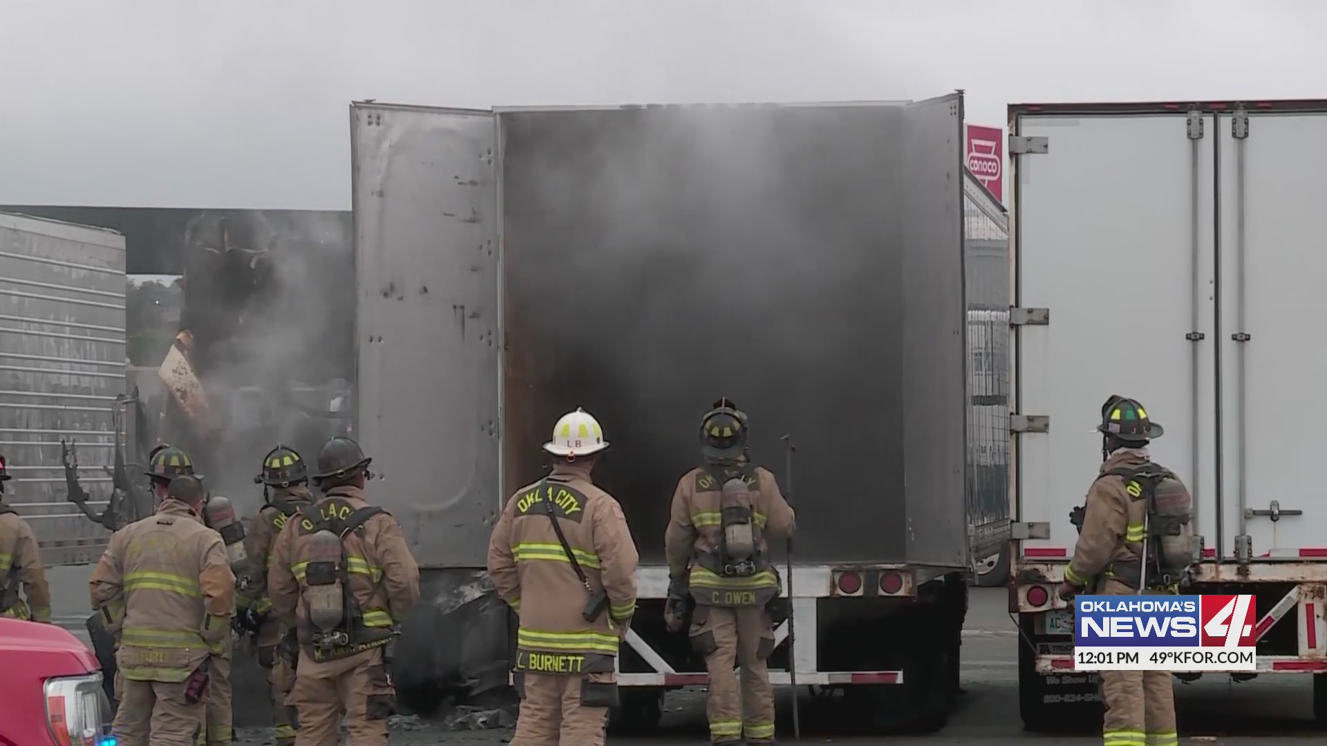 Firefighters put out semi truck fire in NE Oklahoma City – KFOR.com ...