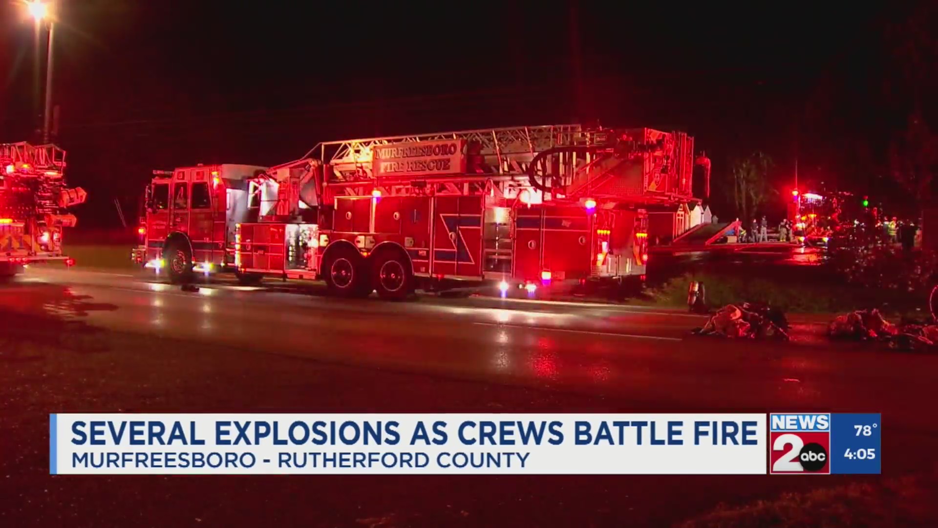 Several explosions as crews battle fire in Murfreesboro – WKRN News 2