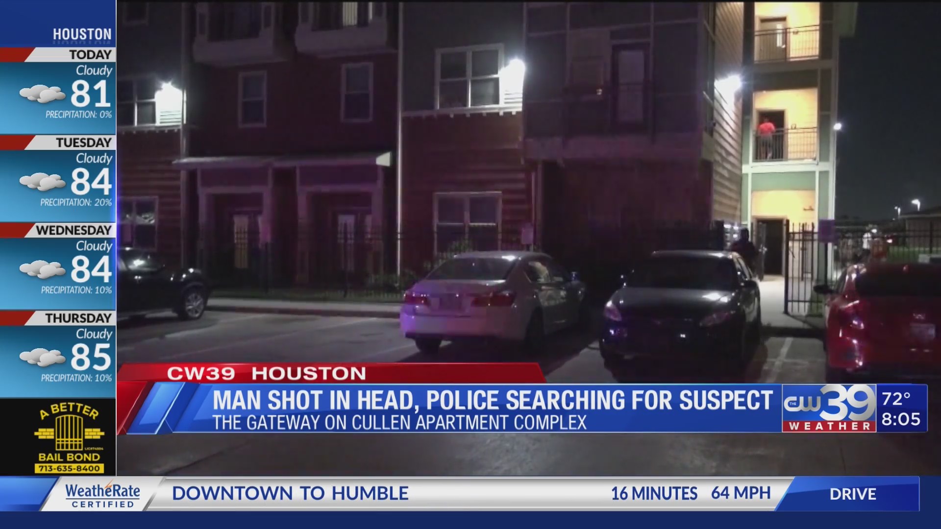 Man shot in head at apartment complex, police searching for suspect ...
