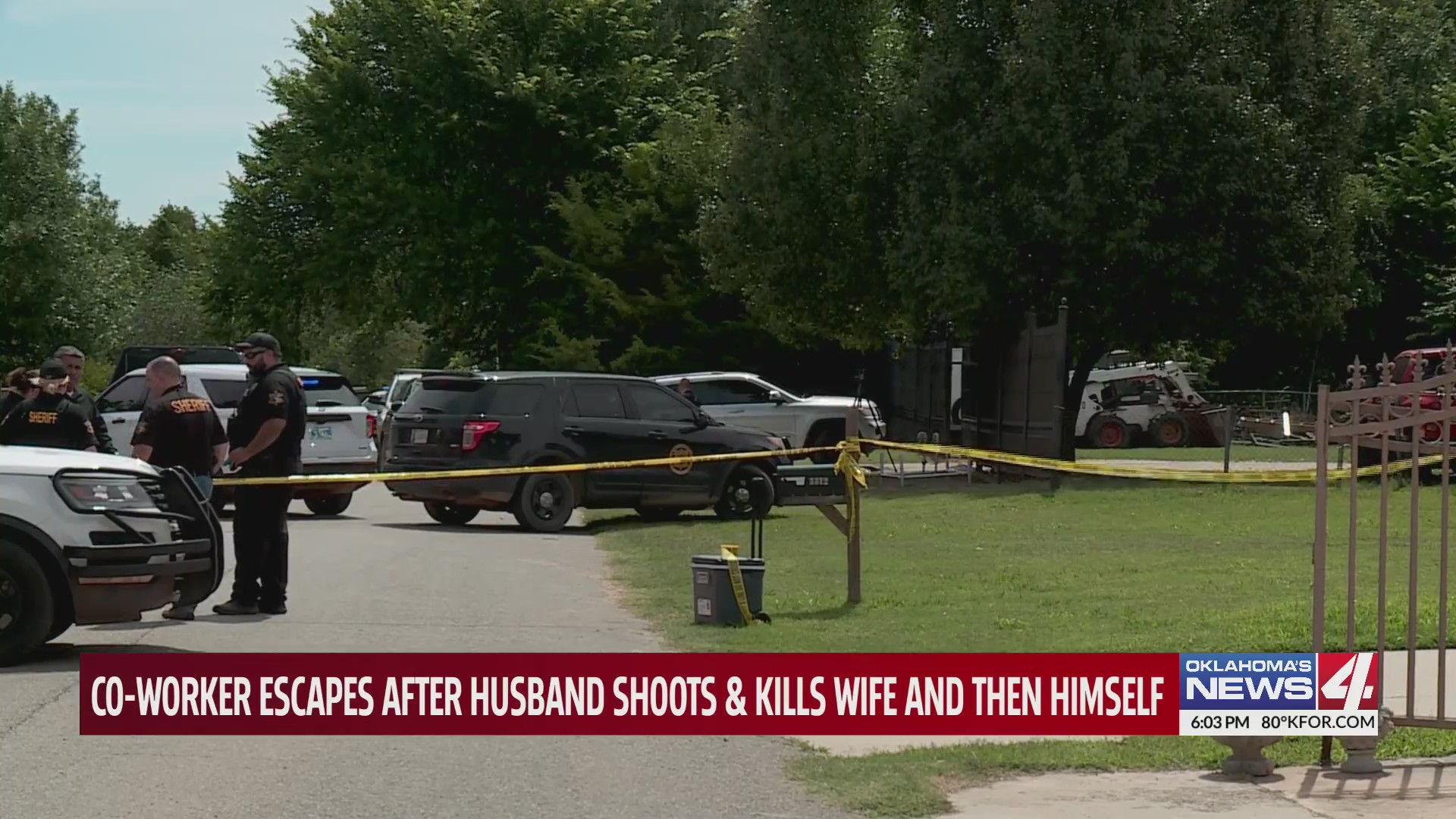 Co-worker escapes after husband shoots, kills wife then himself – KFOR ...