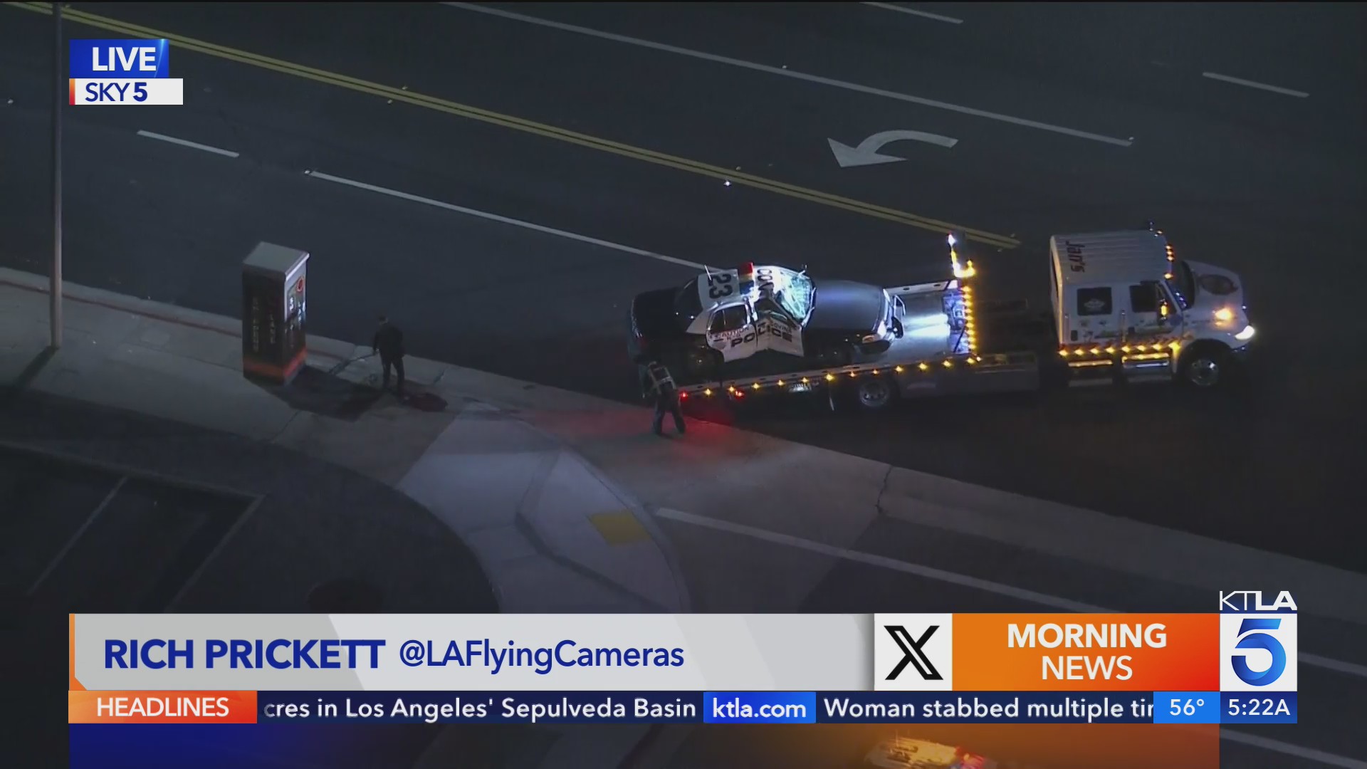 Officer hospitalized in Los Angeles Co. crash that left squad car badly ...