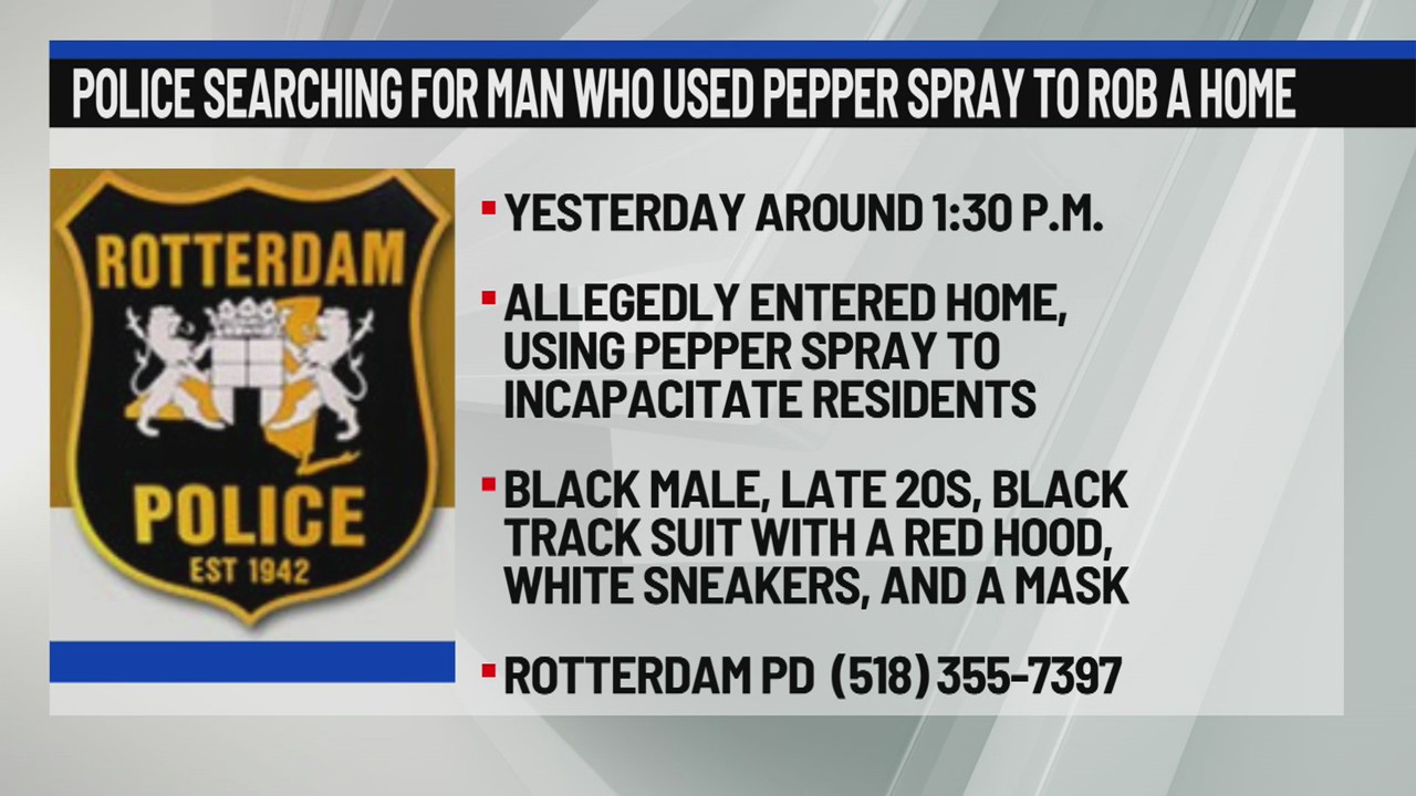 Rotterdam PD searching for man who used pepper spray during robbery ...