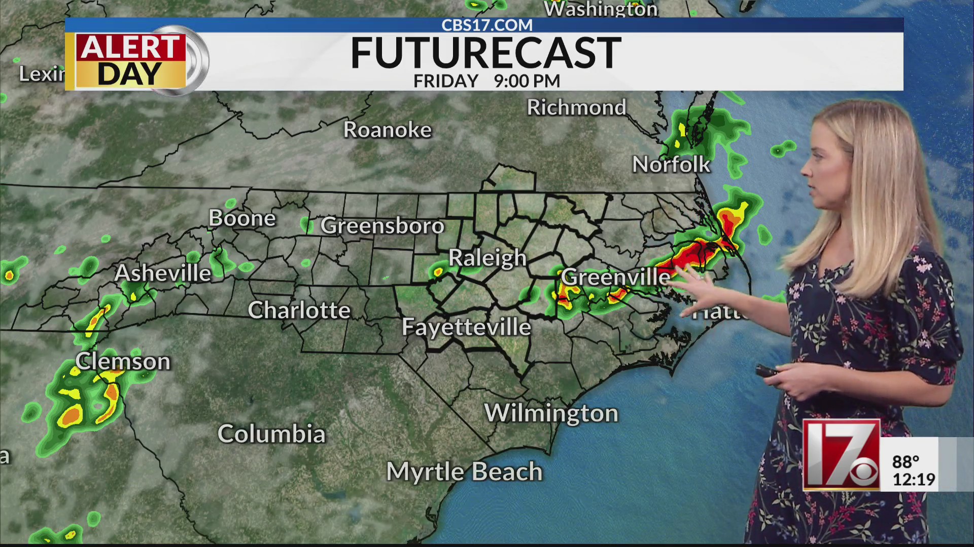 Alert Day: Level 2 severe risk & dangerous heat in central NC – CBS17.com
