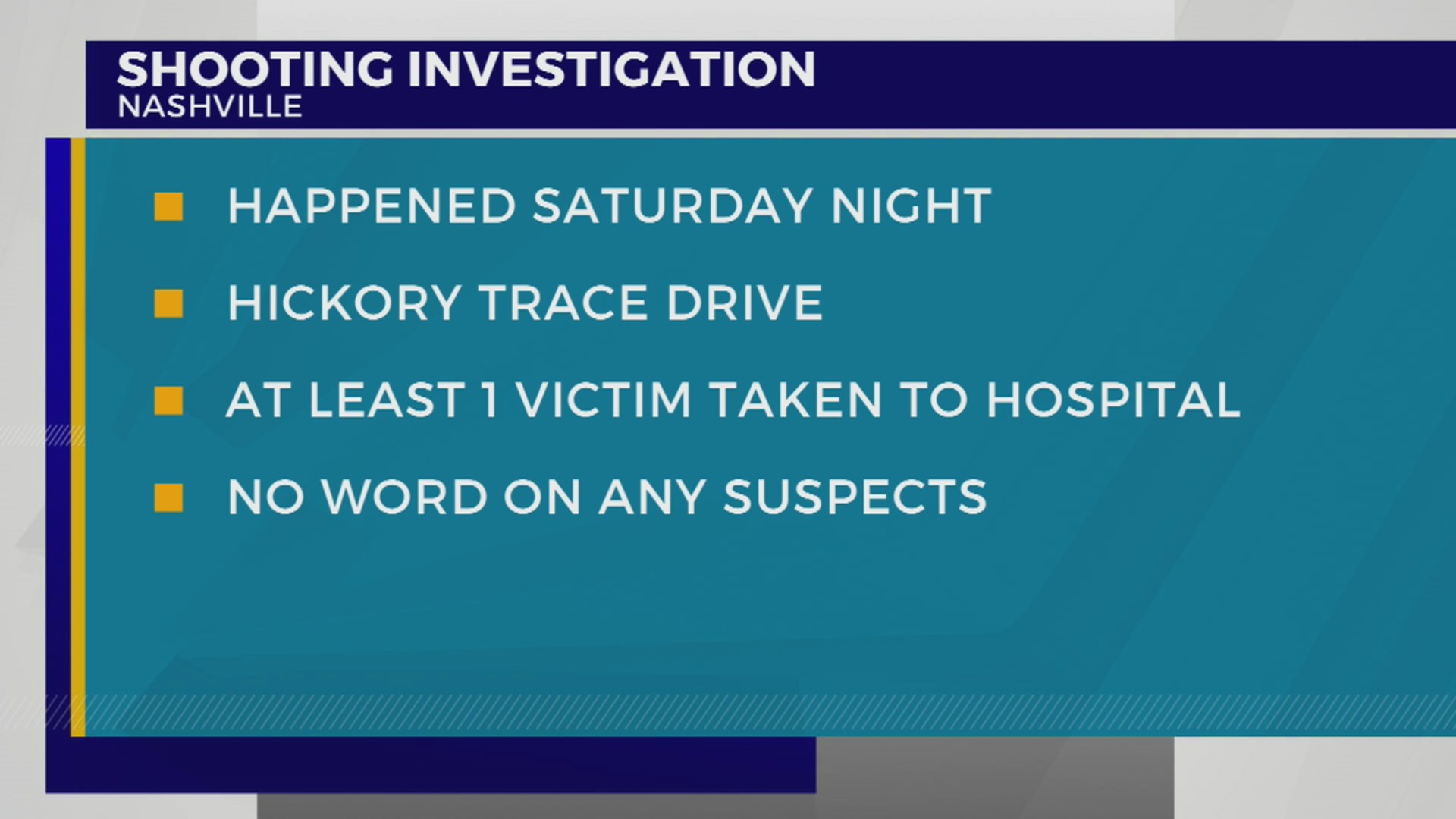 At least 1 injured in Hickory Trace Drive shooting – WKRN News 2