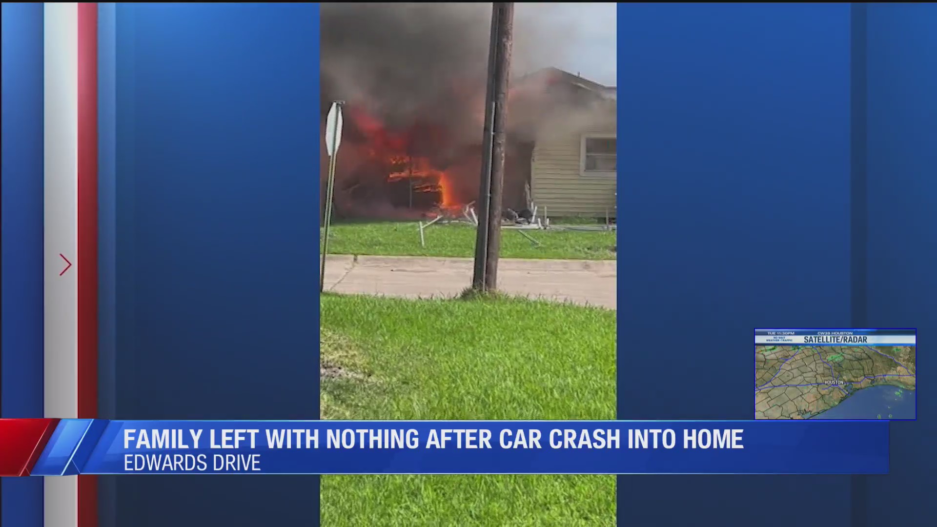 Family loses home after police chase ends in crash, fire – CW39 Houston