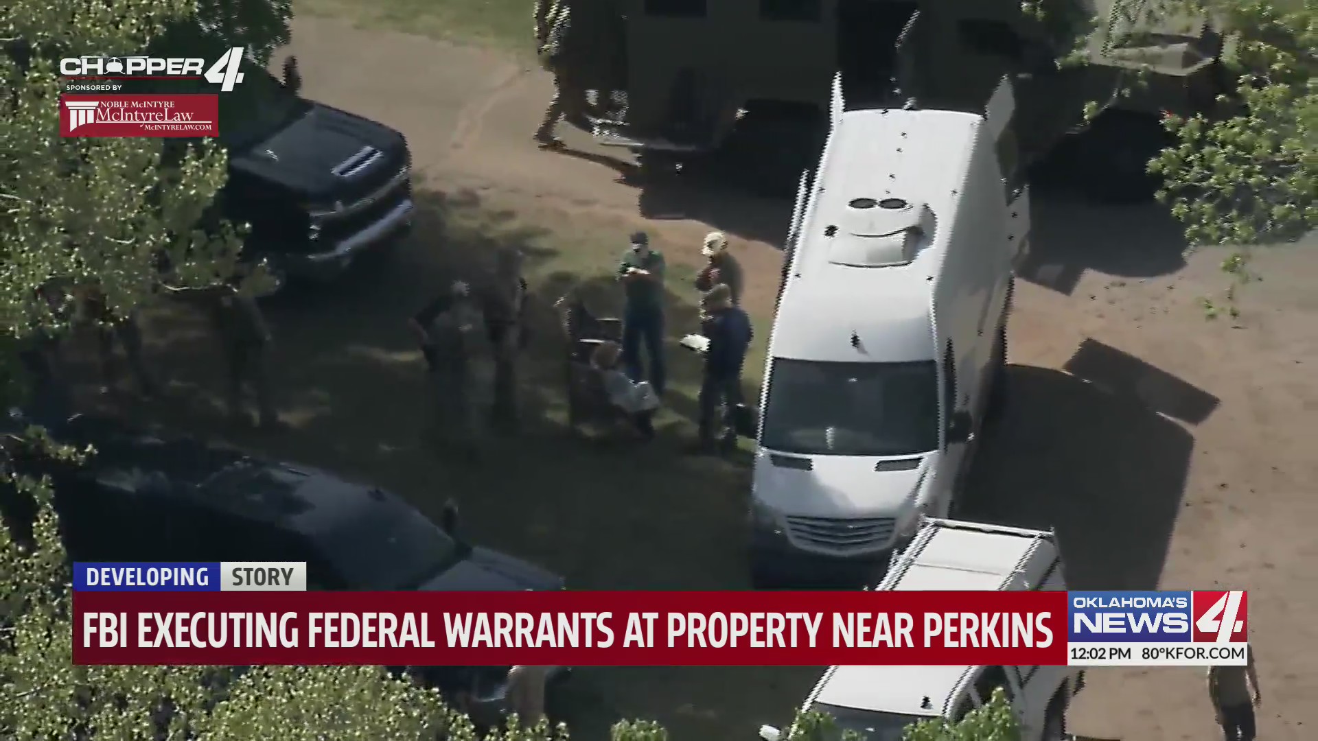 FBI executes federal warrants at property near Perkins
