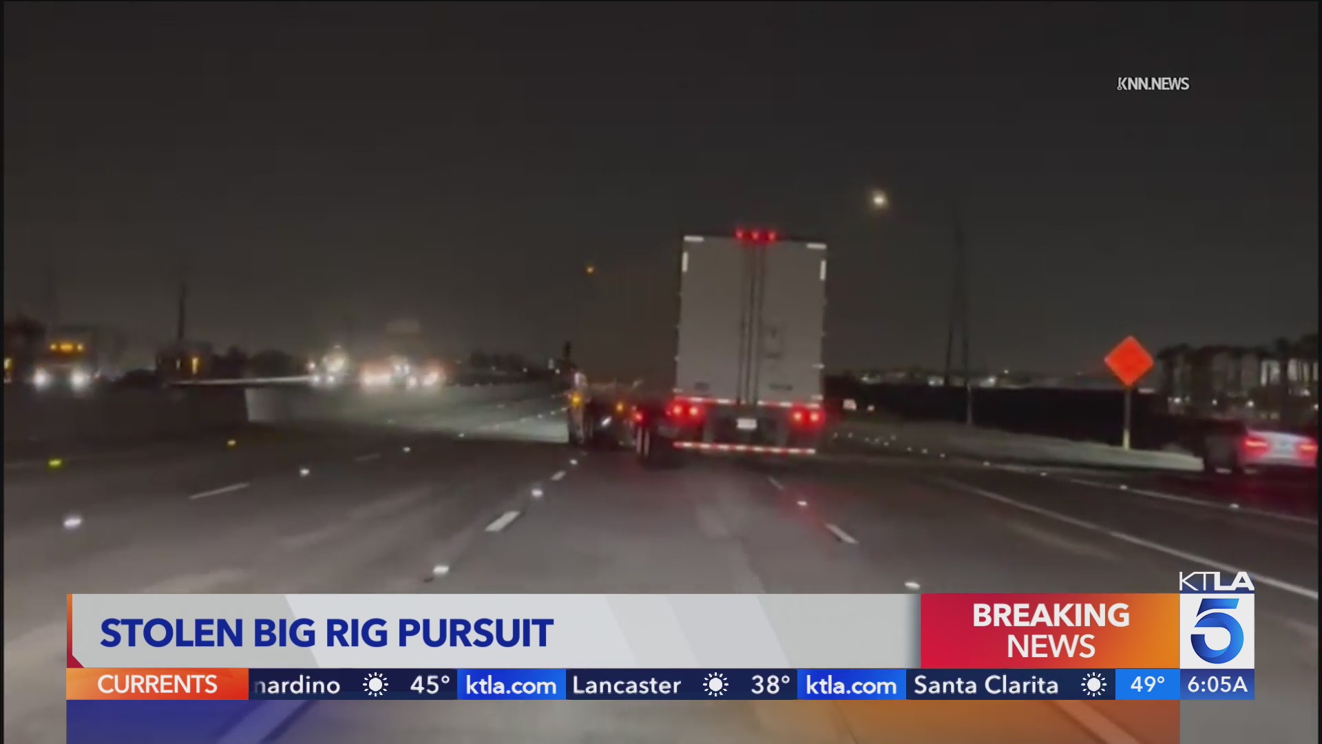 Police chase stolen big rig through multiple Southern California ...