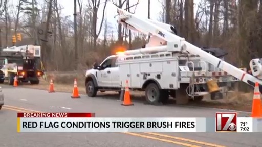 Brush fire in Durham amid red flag warning – CBS17.com