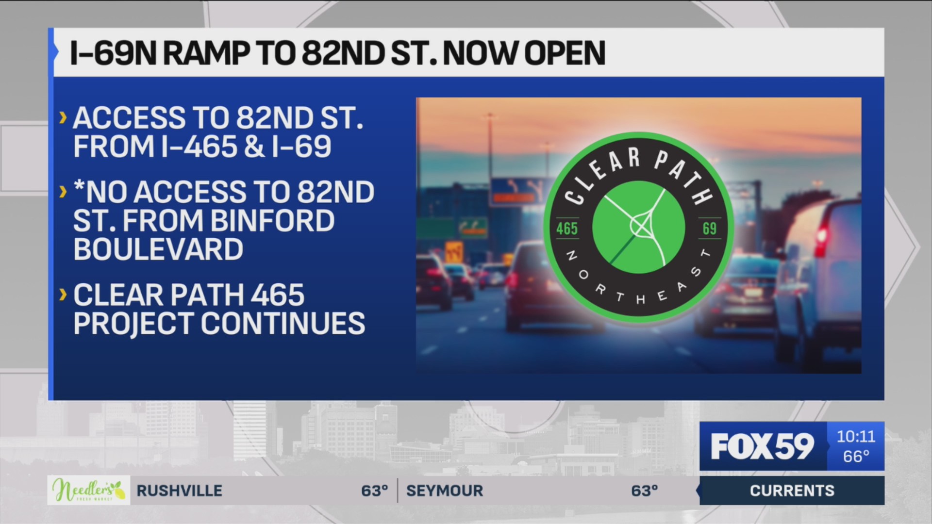 I69 North ramp to 82nd Street reopens after months of construction