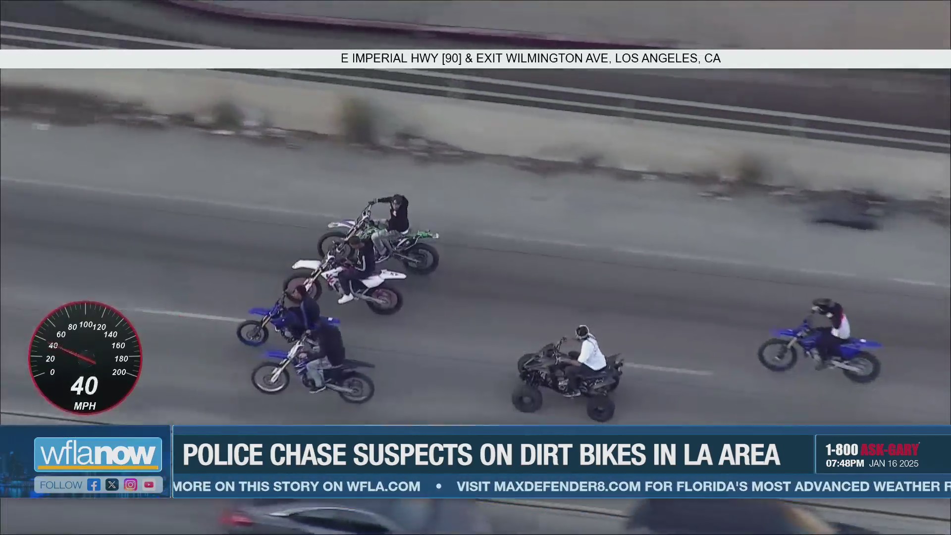 Los Angeles chase suspects joined by fleet of bike riders – WFLA