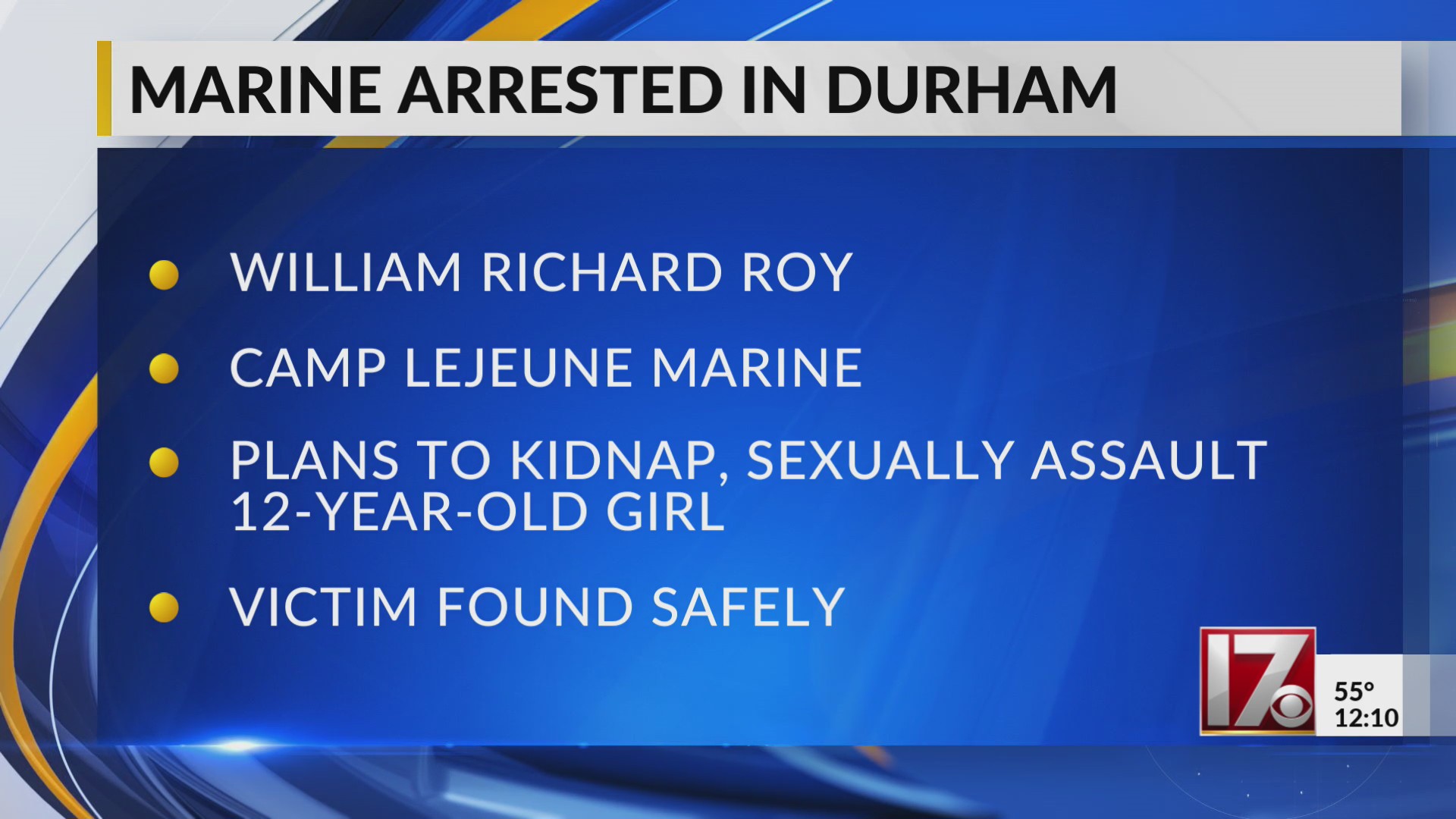 Camp Lejeune Marine arrested in Durham – CBS17.com