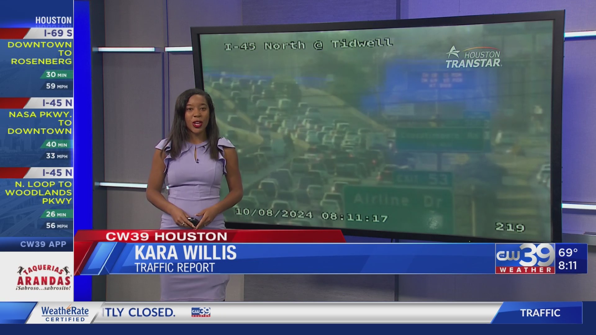 Tuesday morning traffic update CW39 Houston