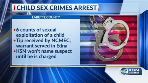Kansas man arrested for child sex crimes following tip – KSN-TV