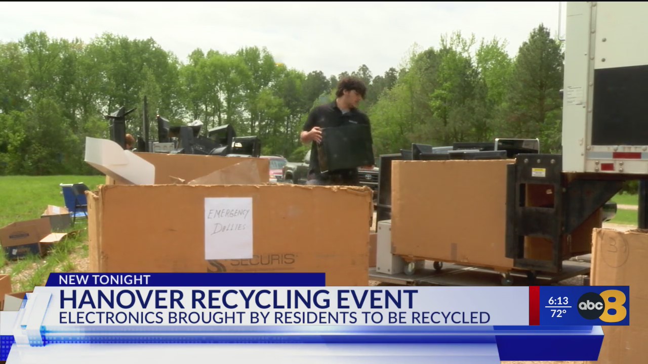 Hanover residents recycle piles of old electronics at free recycling