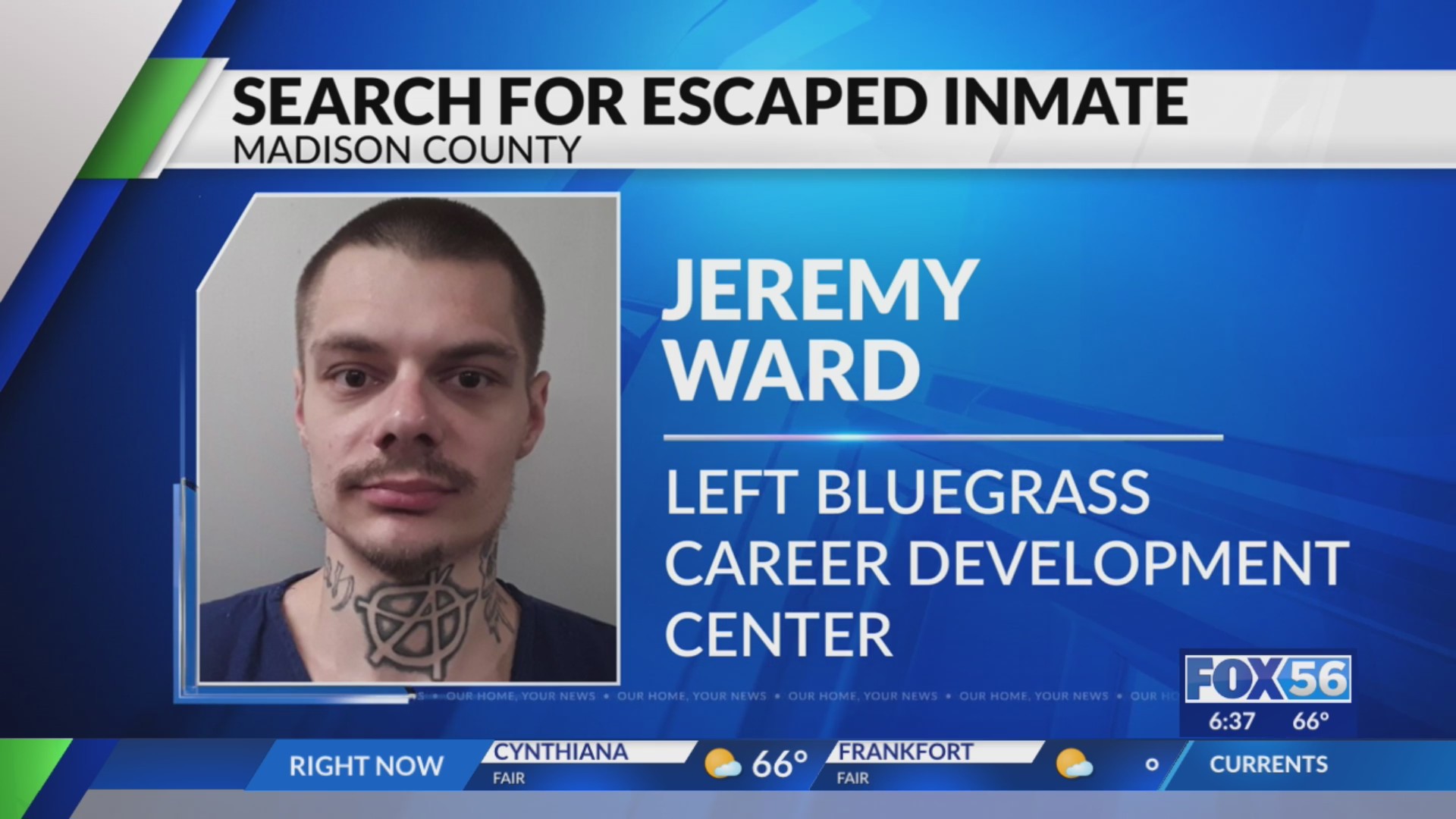 Manhunt underway for escaped inmate in Richmond – FOX 56 News